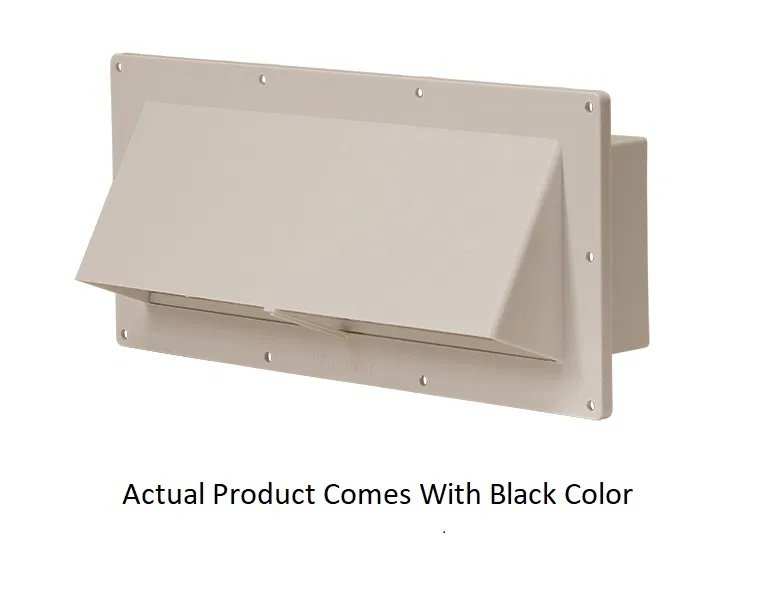 BV2250-05R – VENTLINE/DEX Stove Vent Hood Exhaust Outlet, Non Louvered Locking 9/16 Inch Collar Opening Black Polysty...